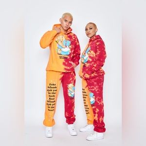 NWT - UNISEX FAKE FRIENDS TIE DYE SWEATS